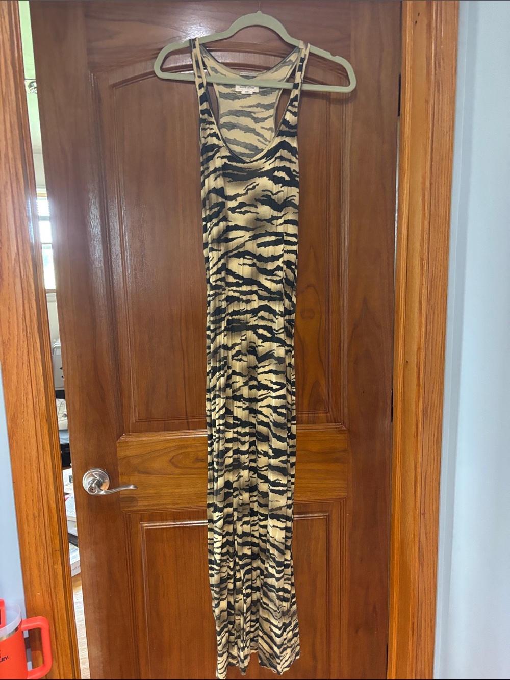 Denim & Supply Ralph Lauren Black & Tan Animal-Print Maxi Dress